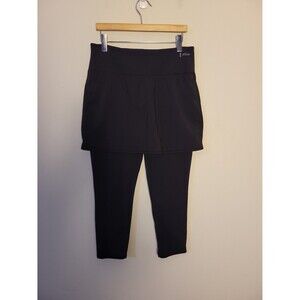 Zuda Black Lined Skirted Legging Sz L Tall Active Modest